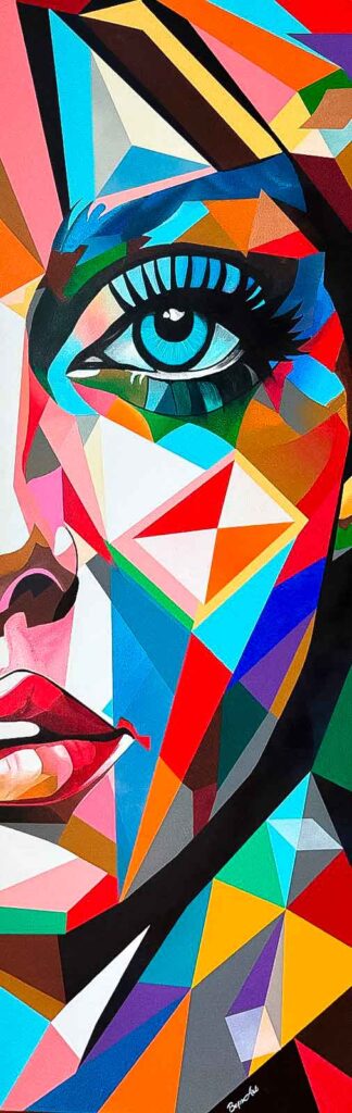 BIANCOSCURO Art Contest Monte Carlo Edition 2026 - frammenti di uno sguardo 2025 spray e acrilico applicato con spugna 150×50 1000248131